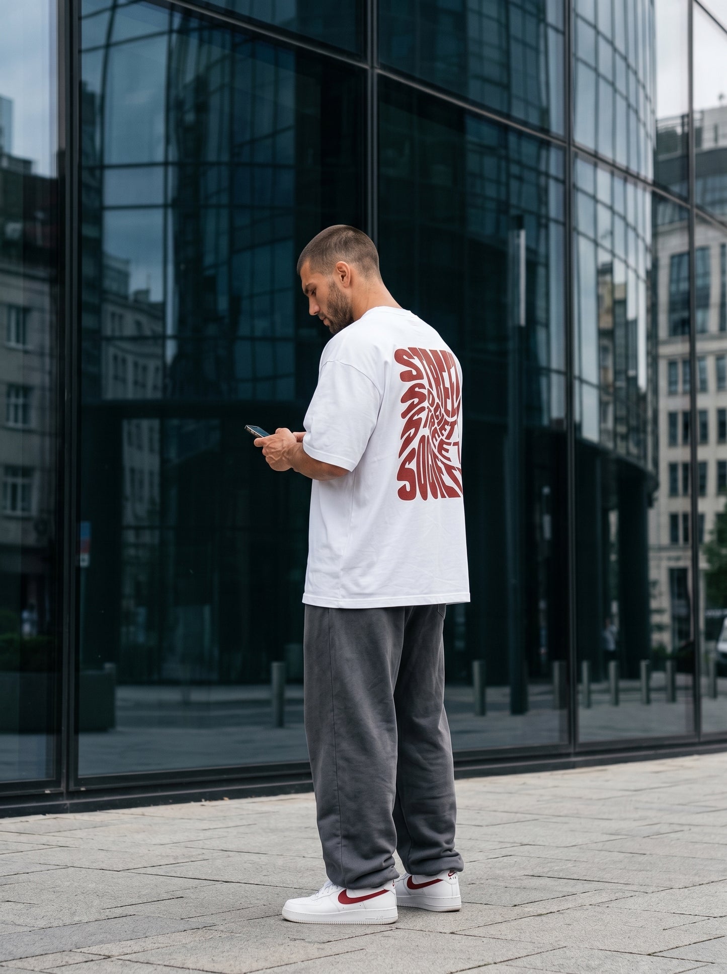 Street Society White - bold oversized tee