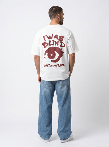 Blind Vision White - rebellious oversized tee