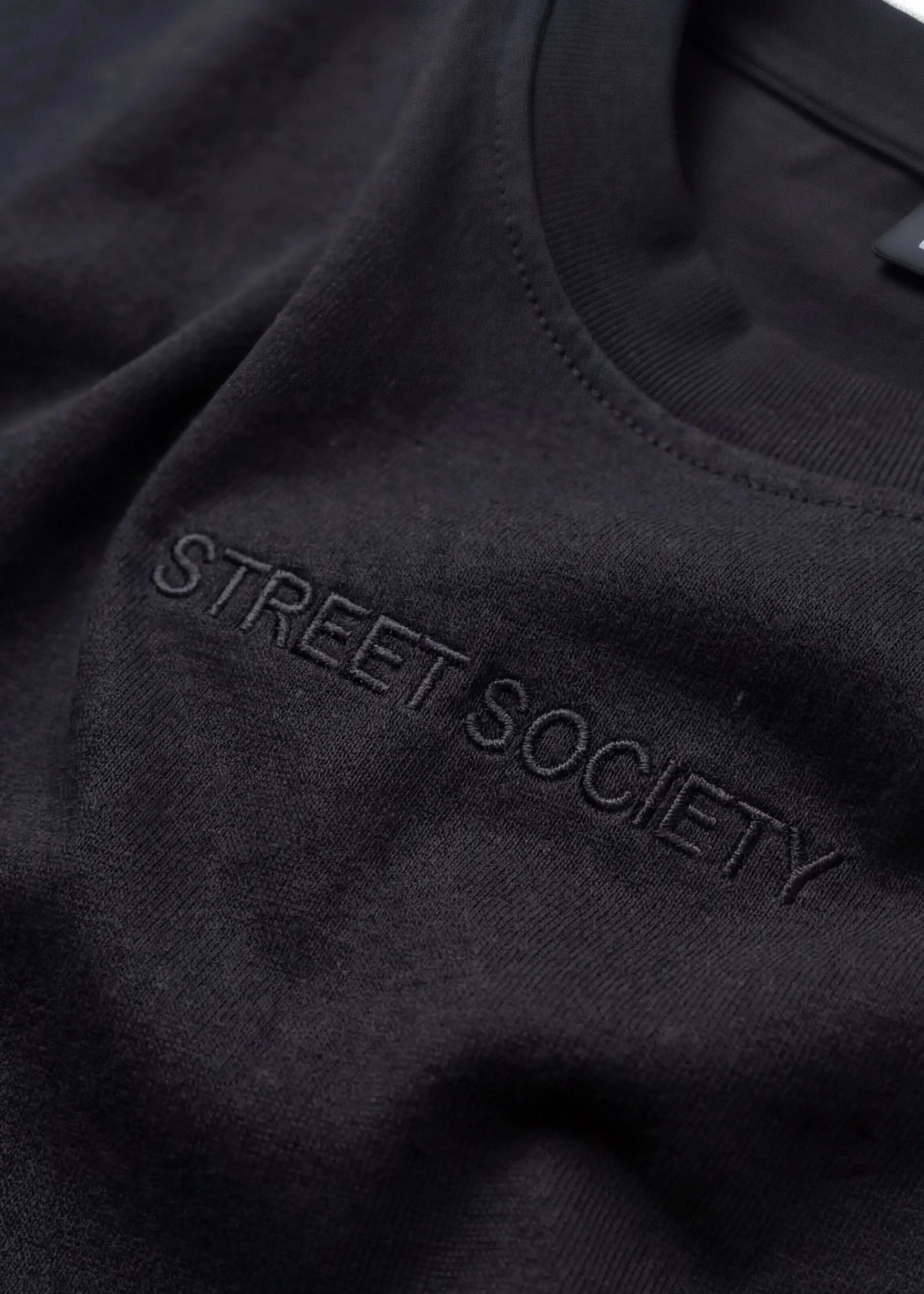 OverSize Fit Unisex Cotton T-shirt "StreetSociety Black" - Street Society