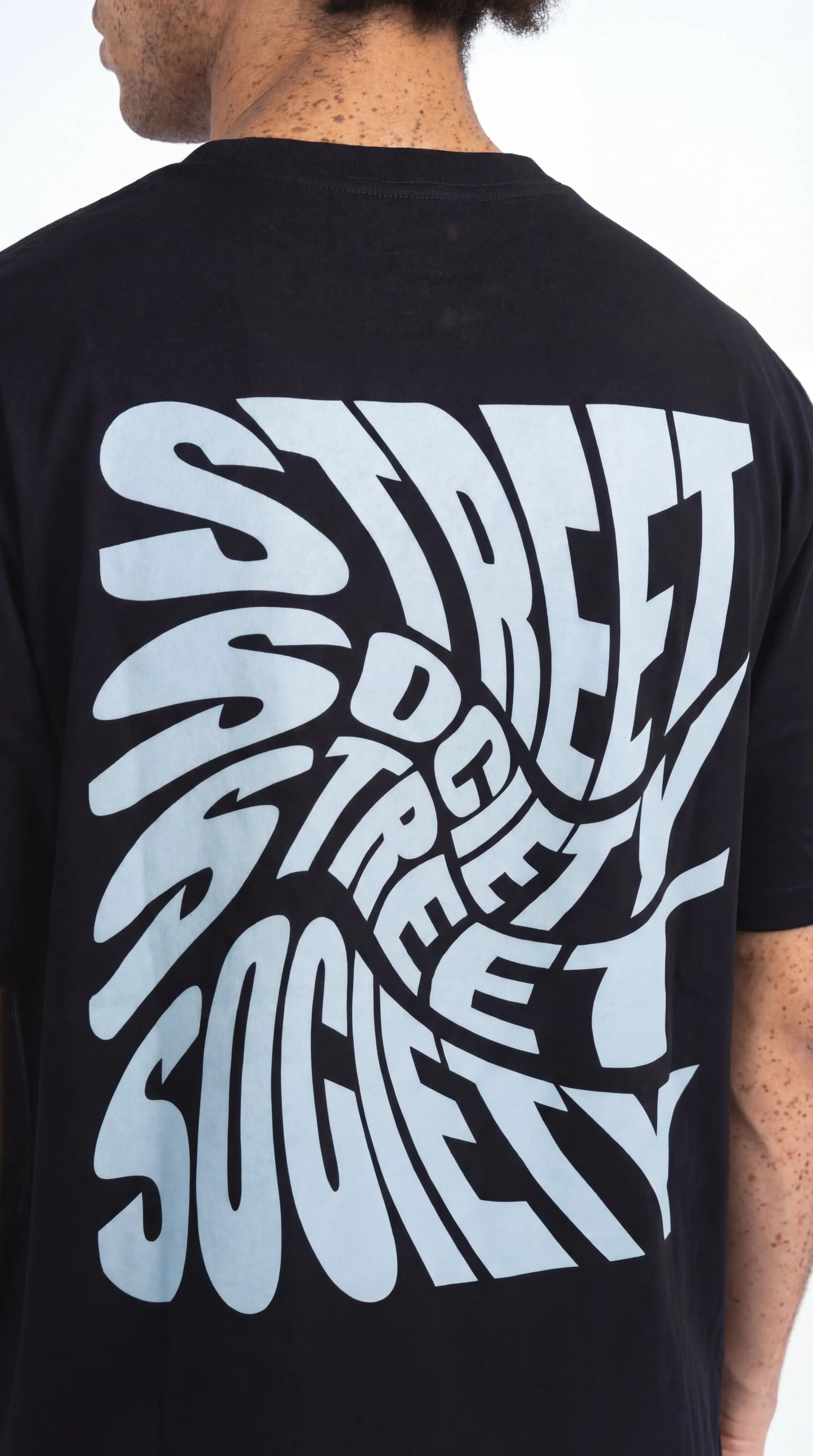 OverSize Fit Unisex Cotton T-shirt "StreetSociety Black" - Street Society