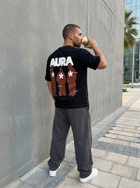 Aura Black - minimalist oversize tee