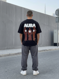 Aura Black - minimalist oversize tee