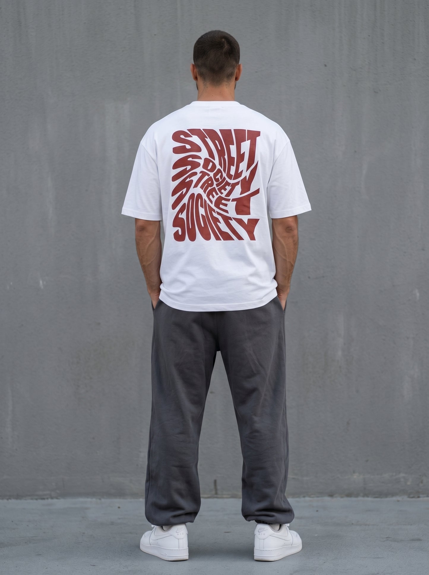 Street Society White - bold oversized tee