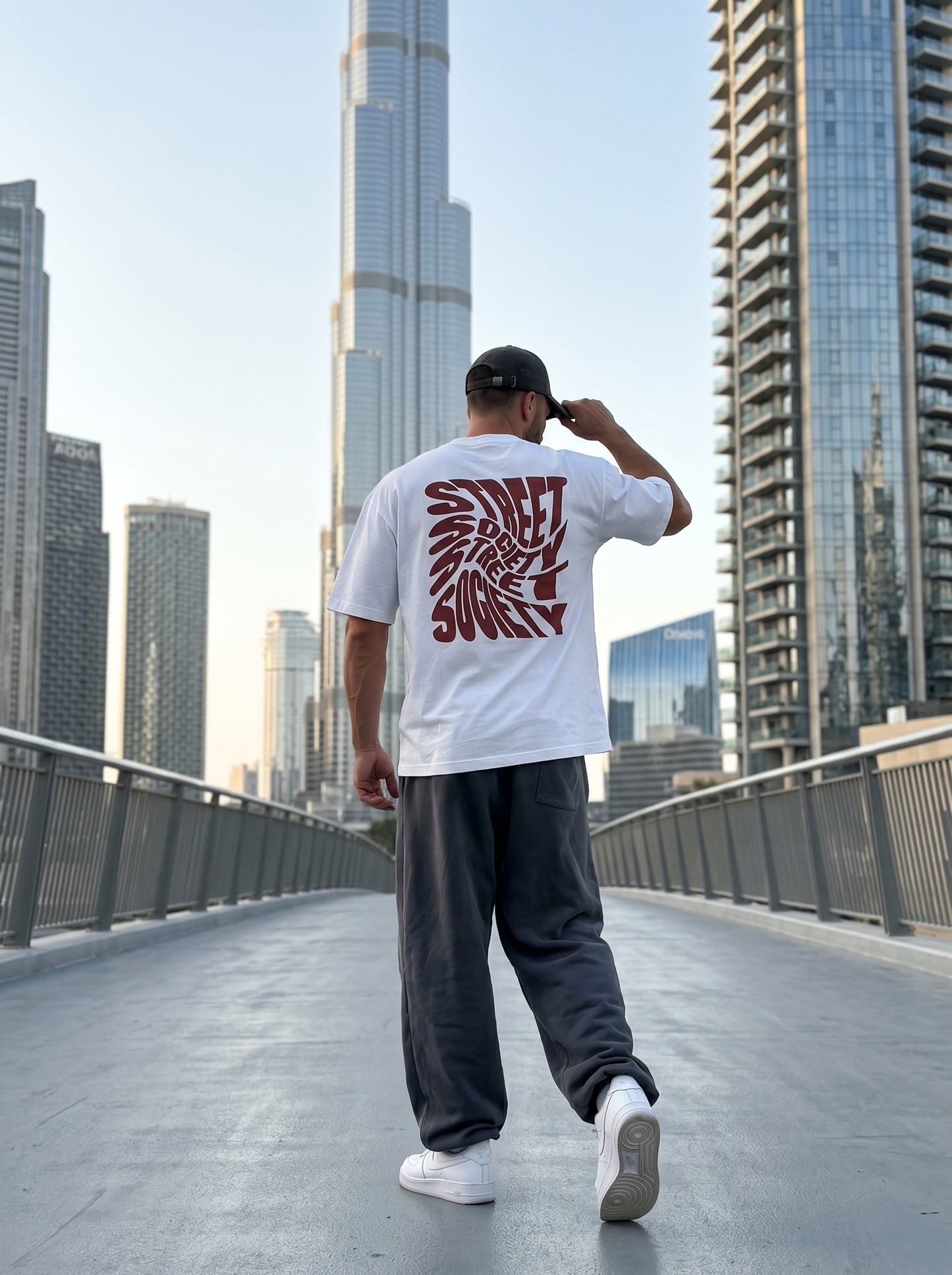Street Society White - bold oversized tee