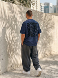Street Society Blue - minimalist oversized tee