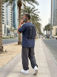 Street Society Blue - minimalist oversized tee