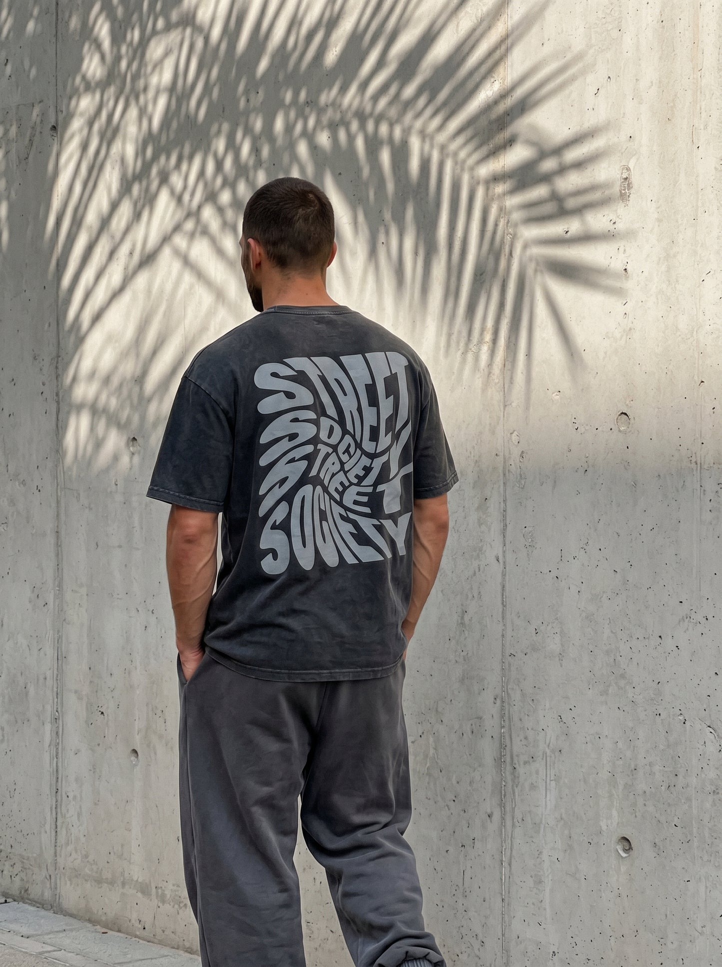 Street Society Charcoal - bold oversized tee
