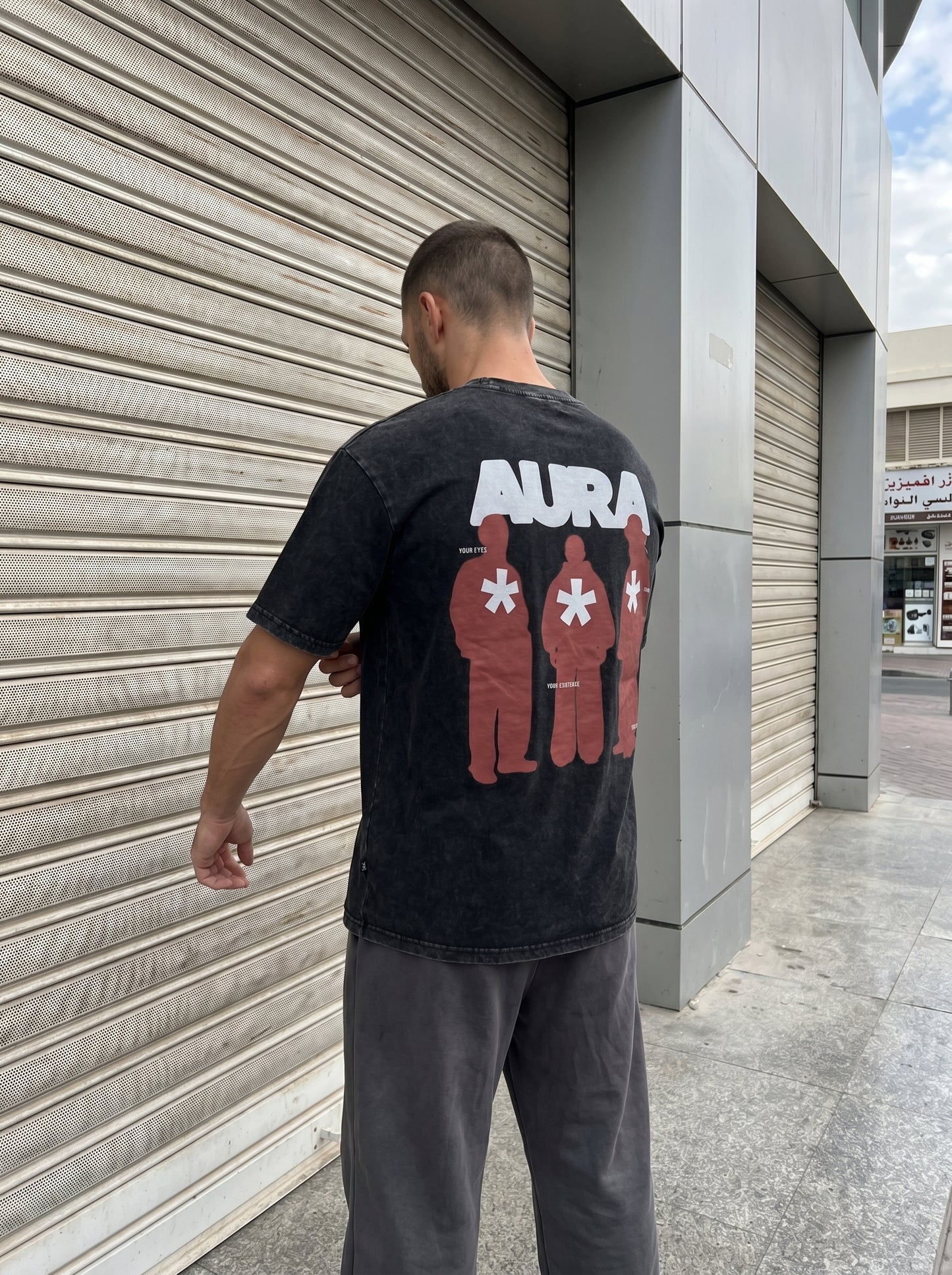 Aura Charcoal - minimalist oversize tee