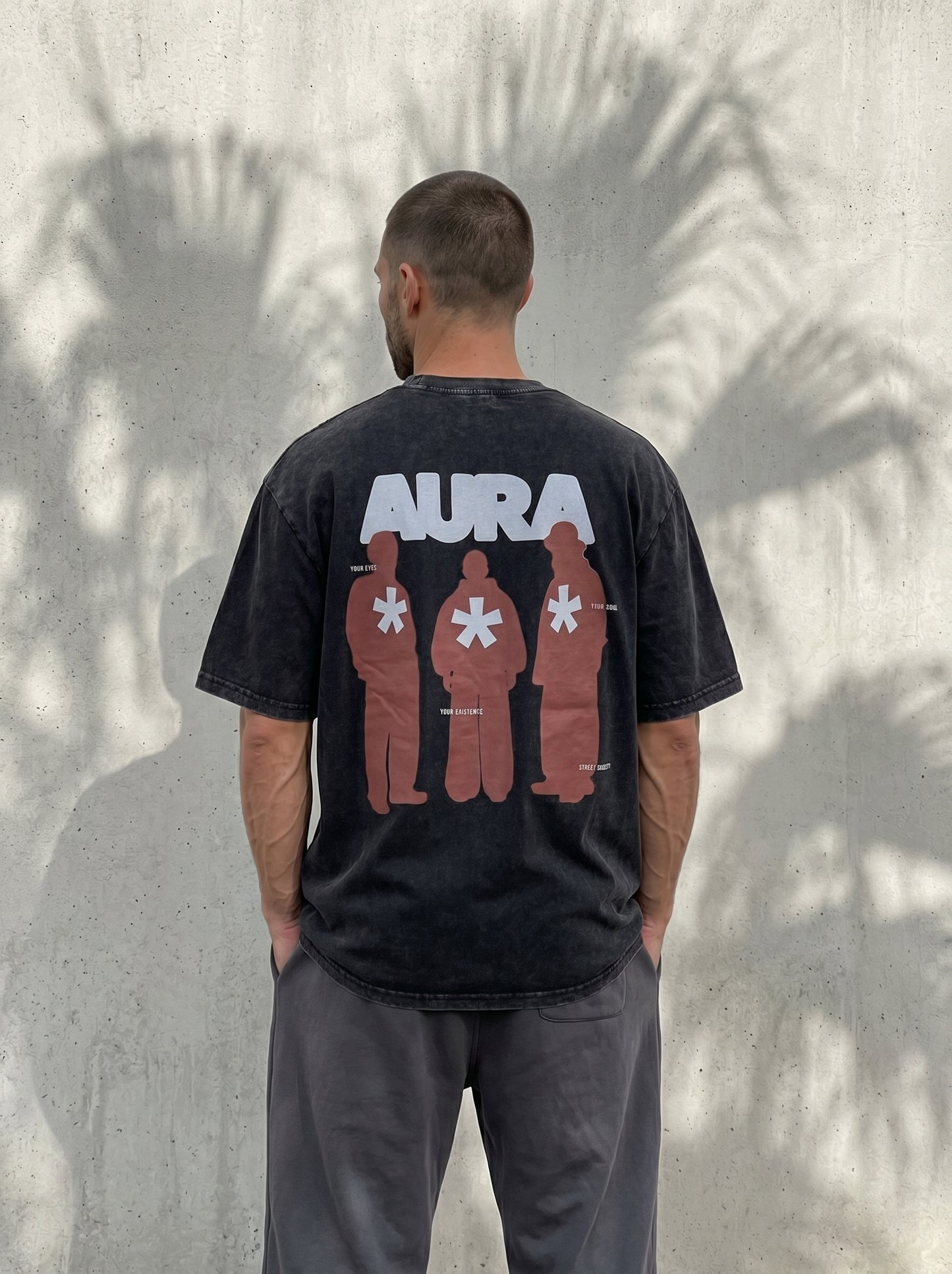 Aura Charcoal - minimalist oversize tee