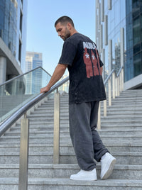Aura Charcoal - minimalist oversize tee