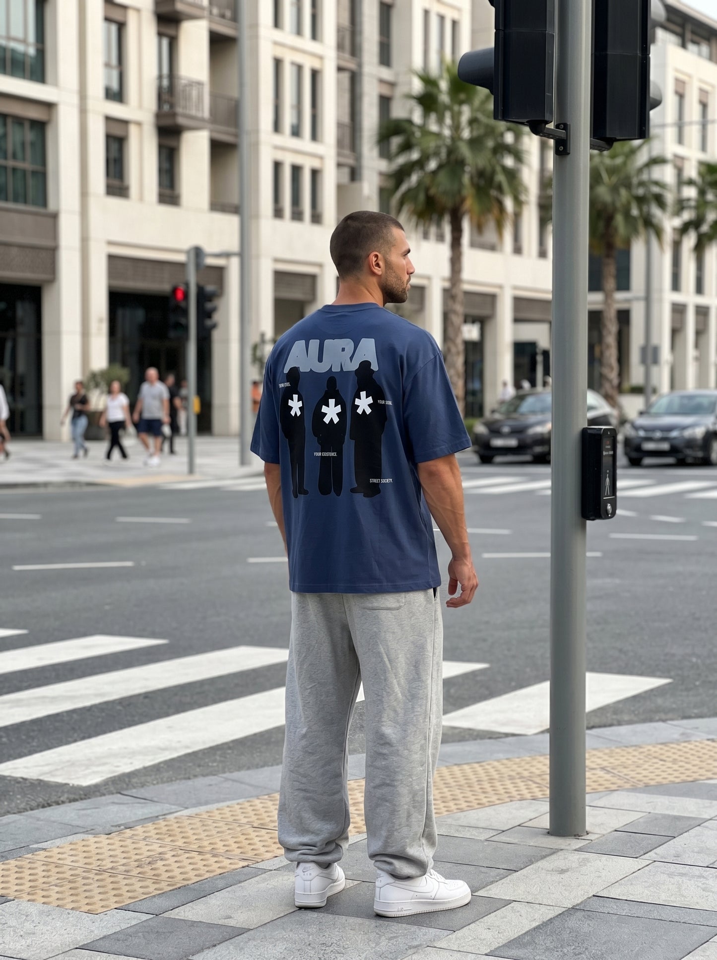 Aura Blue - minimalist oversize tee