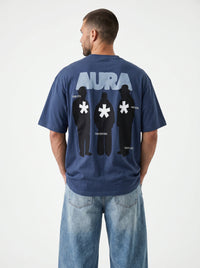 Aura Blue - minimalist oversize tee