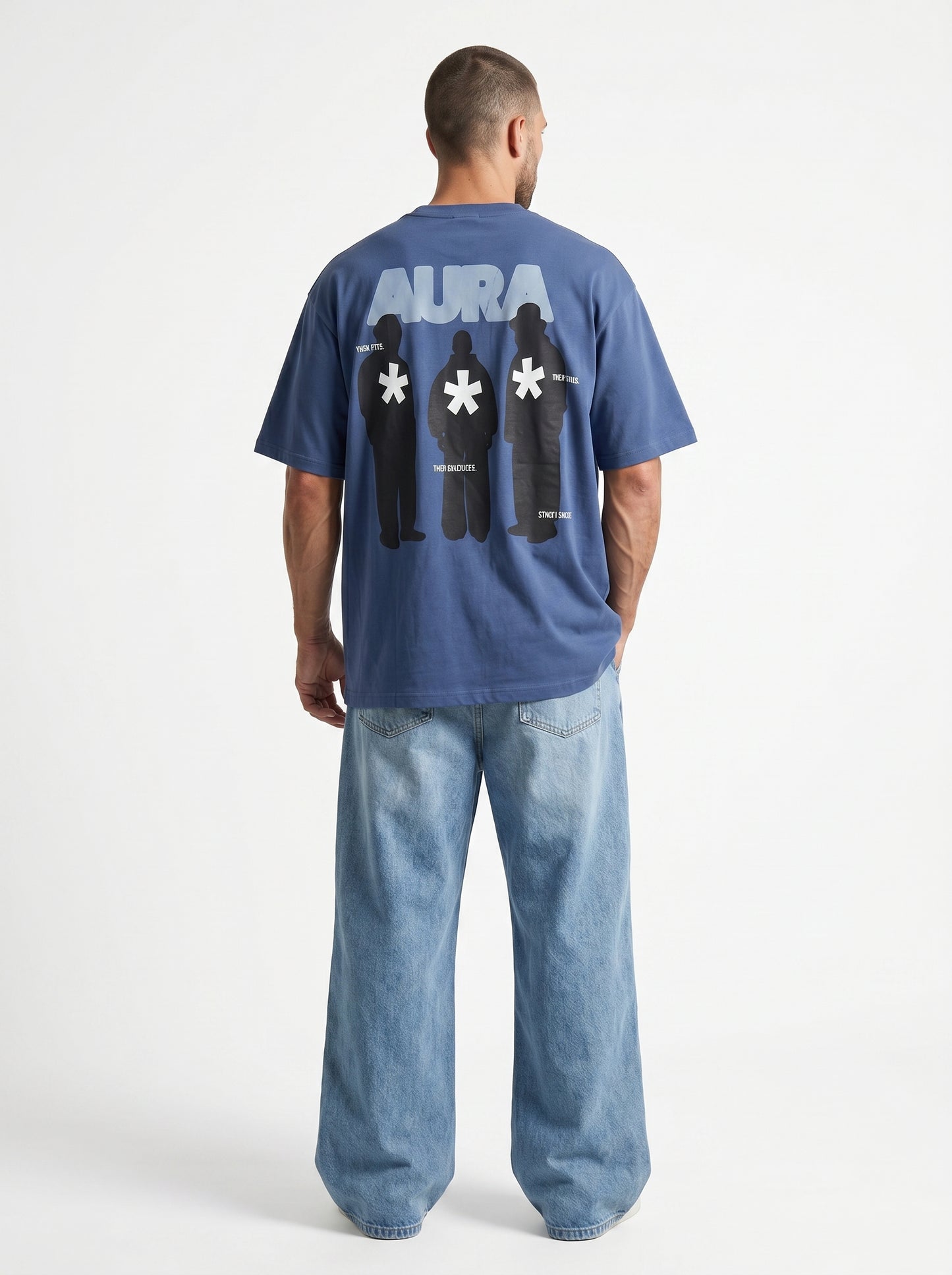 Aura Blue - minimalist oversize tee