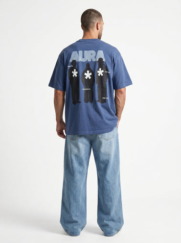 Aura Blue - minimalist oversize tee
