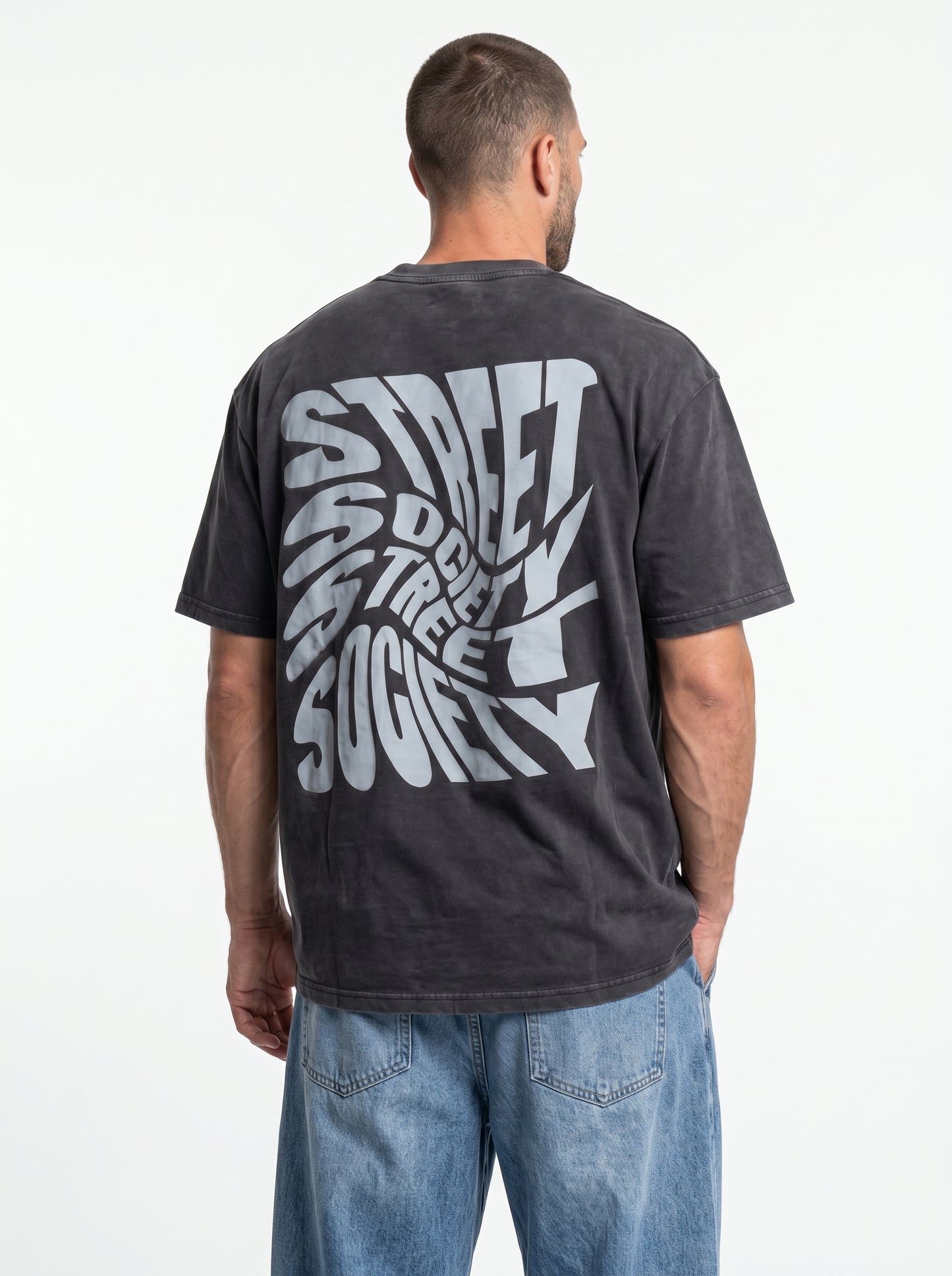 Street Society Charcoal - bold oversized tee