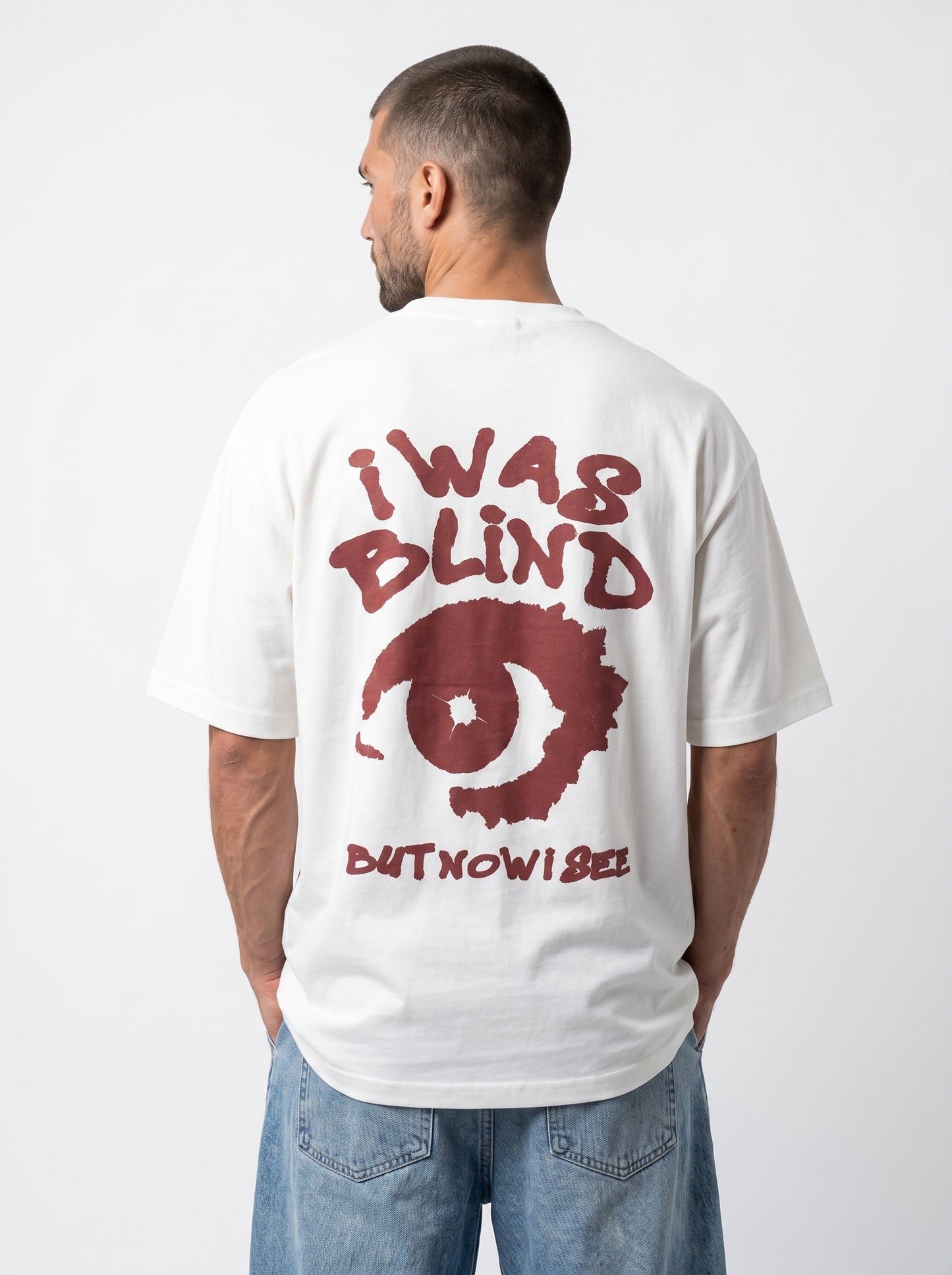 Blind Vision White - rebellious oversized tee