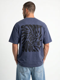 Street Society Blue - minimalist oversized tee