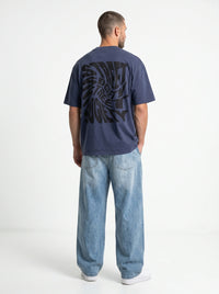 Street Society Blue - minimalist oversized tee