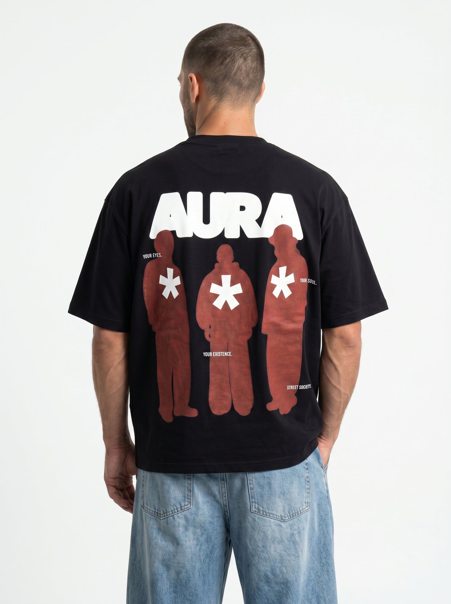 Aura Black - minimalist oversize tee