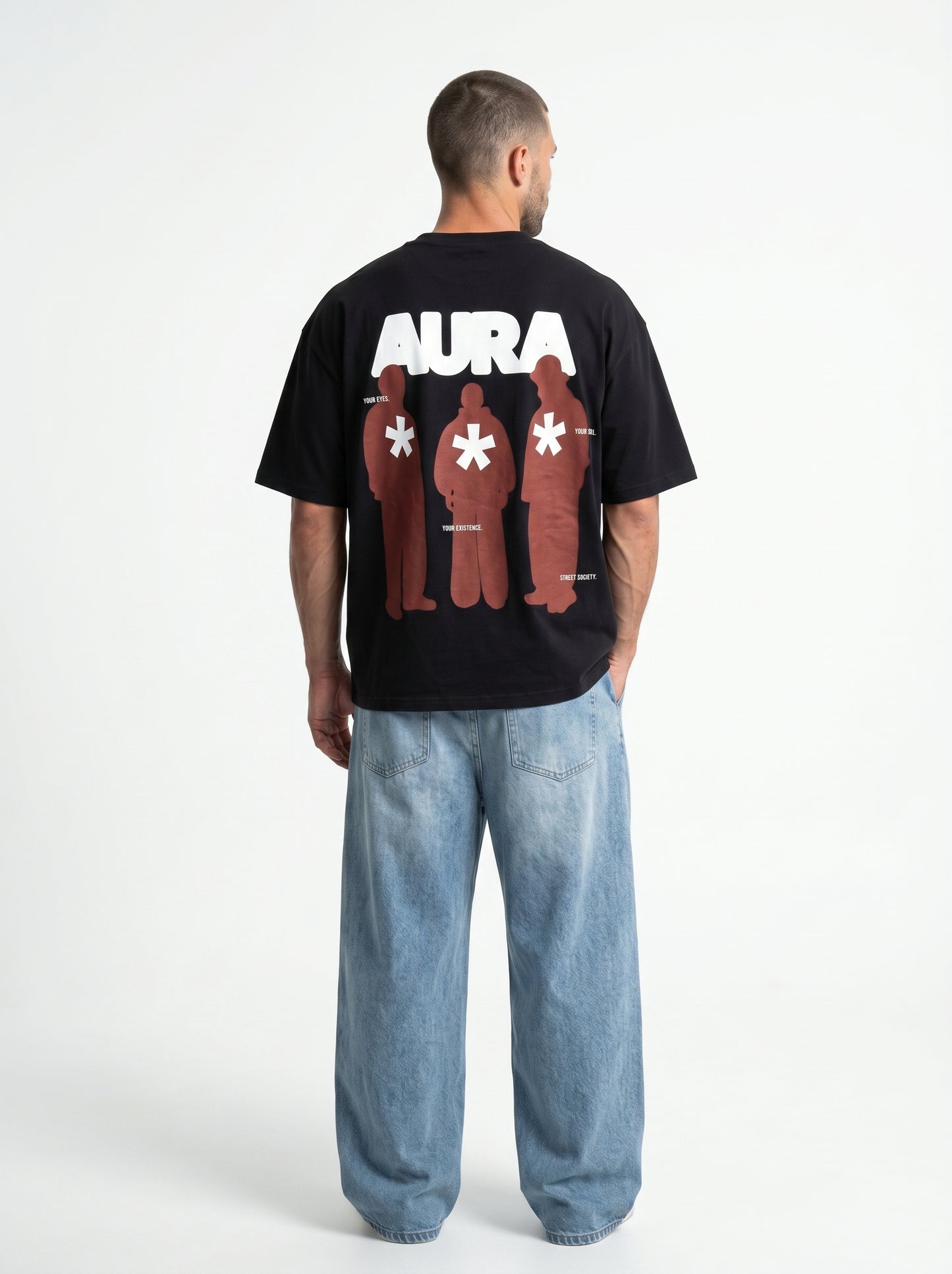 Aura Black - minimalist oversize tee