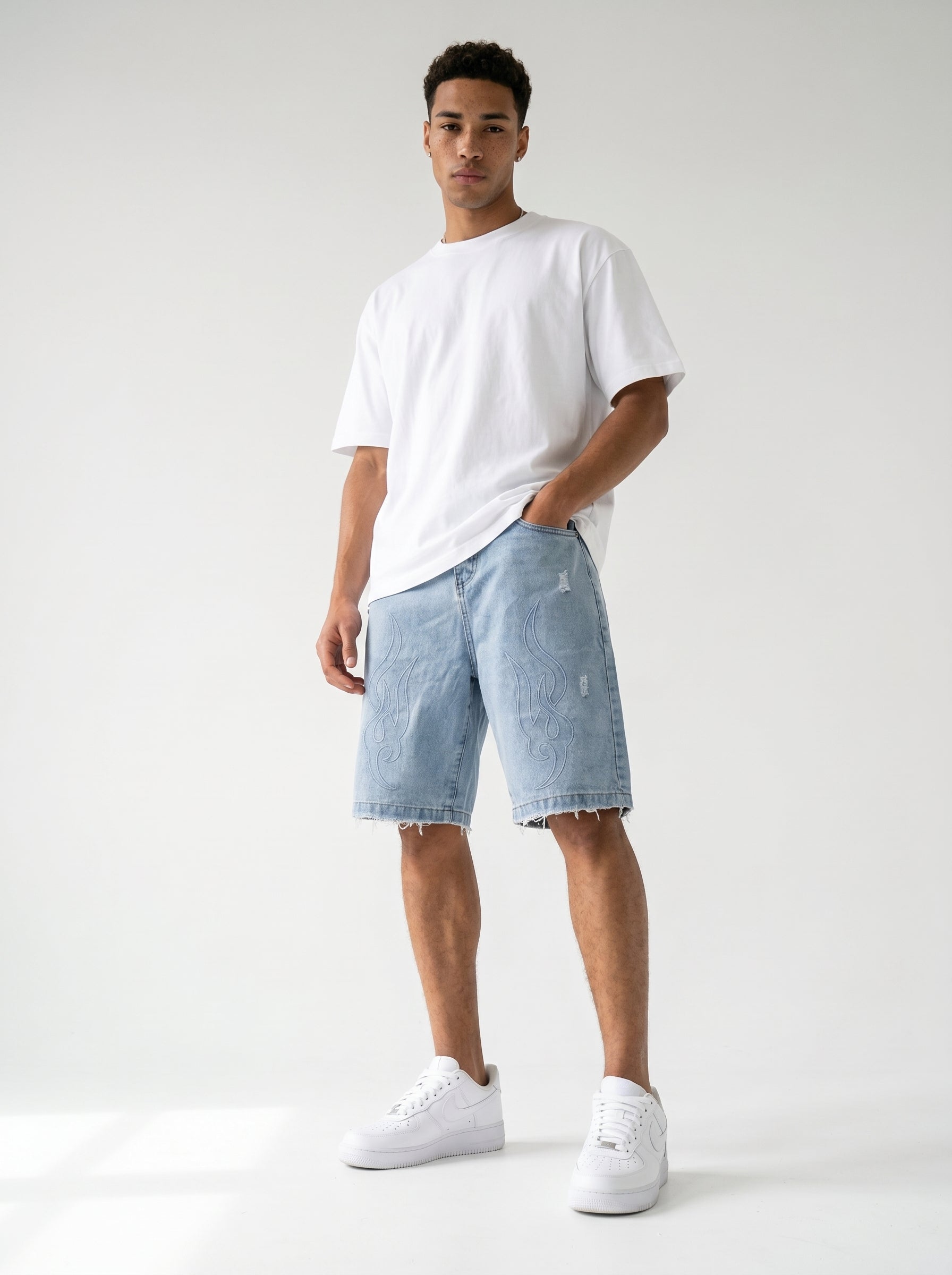 Loose-fit Unisex's Denim shorts