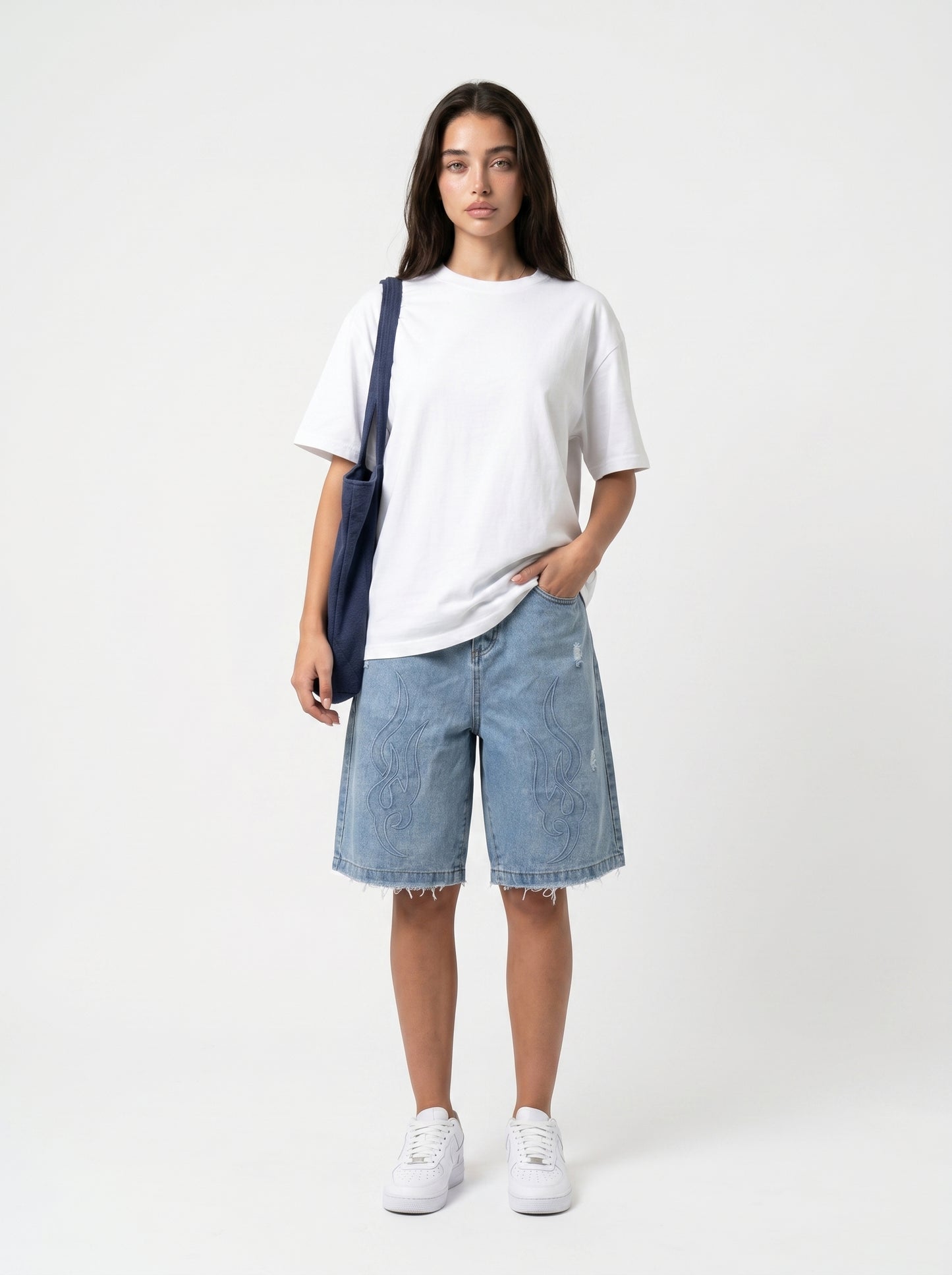 Loose-fit Unisex's Denim shorts