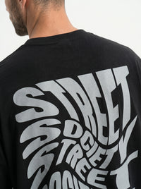 Street Society Black - minimalist oversized tee