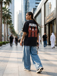 Aura Charcoal - minimalist oversize tee