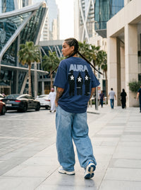 Aura Blue - minimalist oversize tee