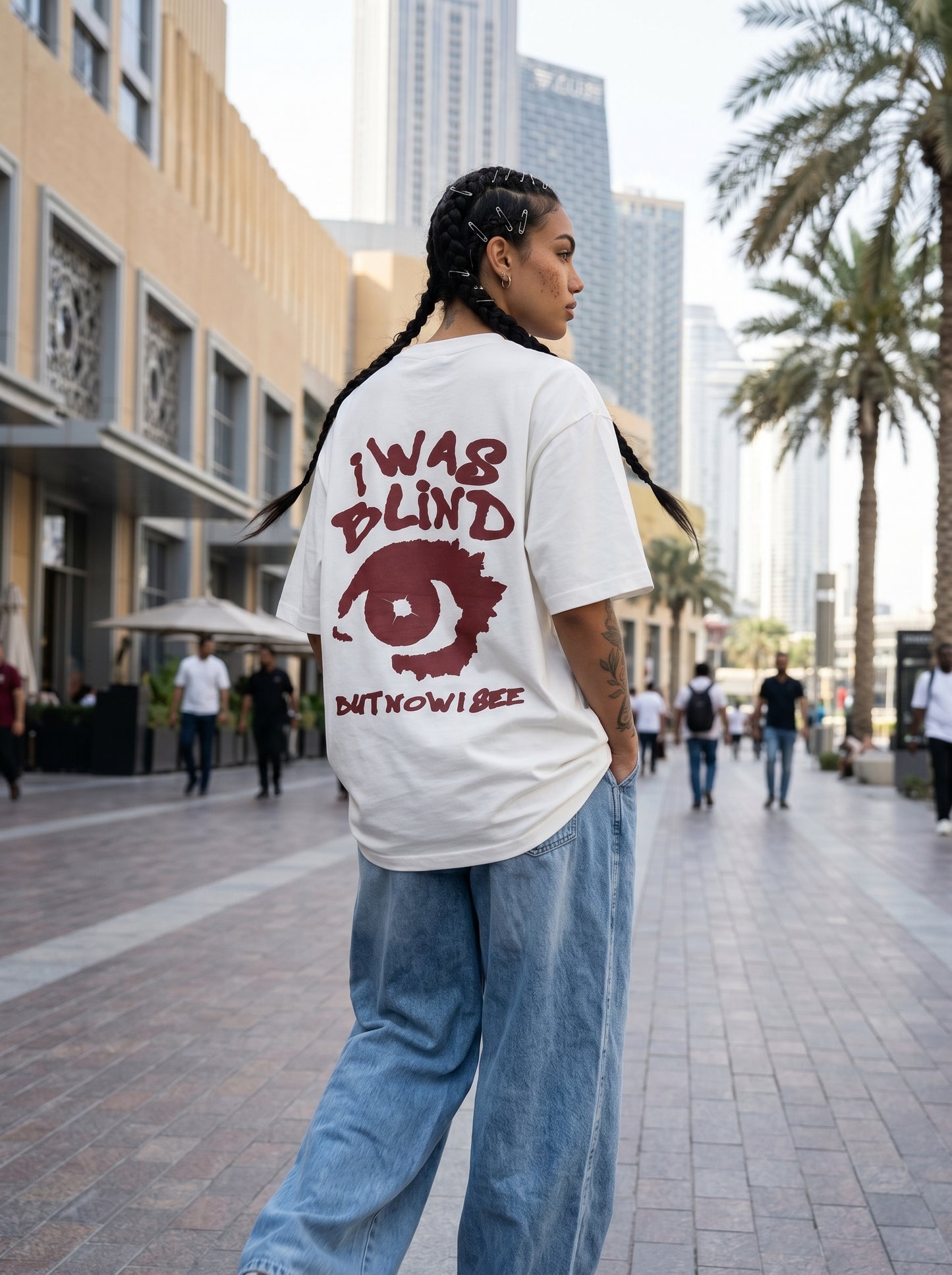 Blind Vision White - rebellious oversized tee