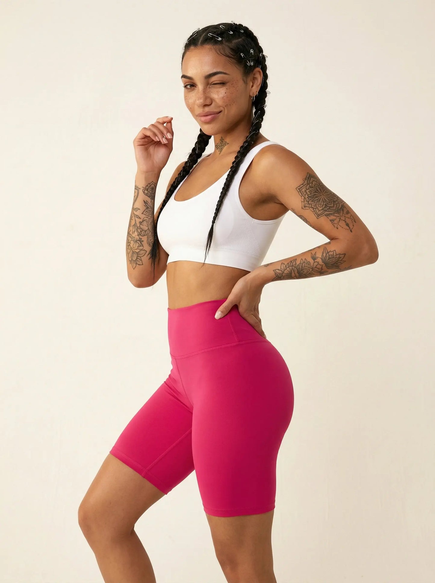 Berry Pink Bike Shorts Street Society