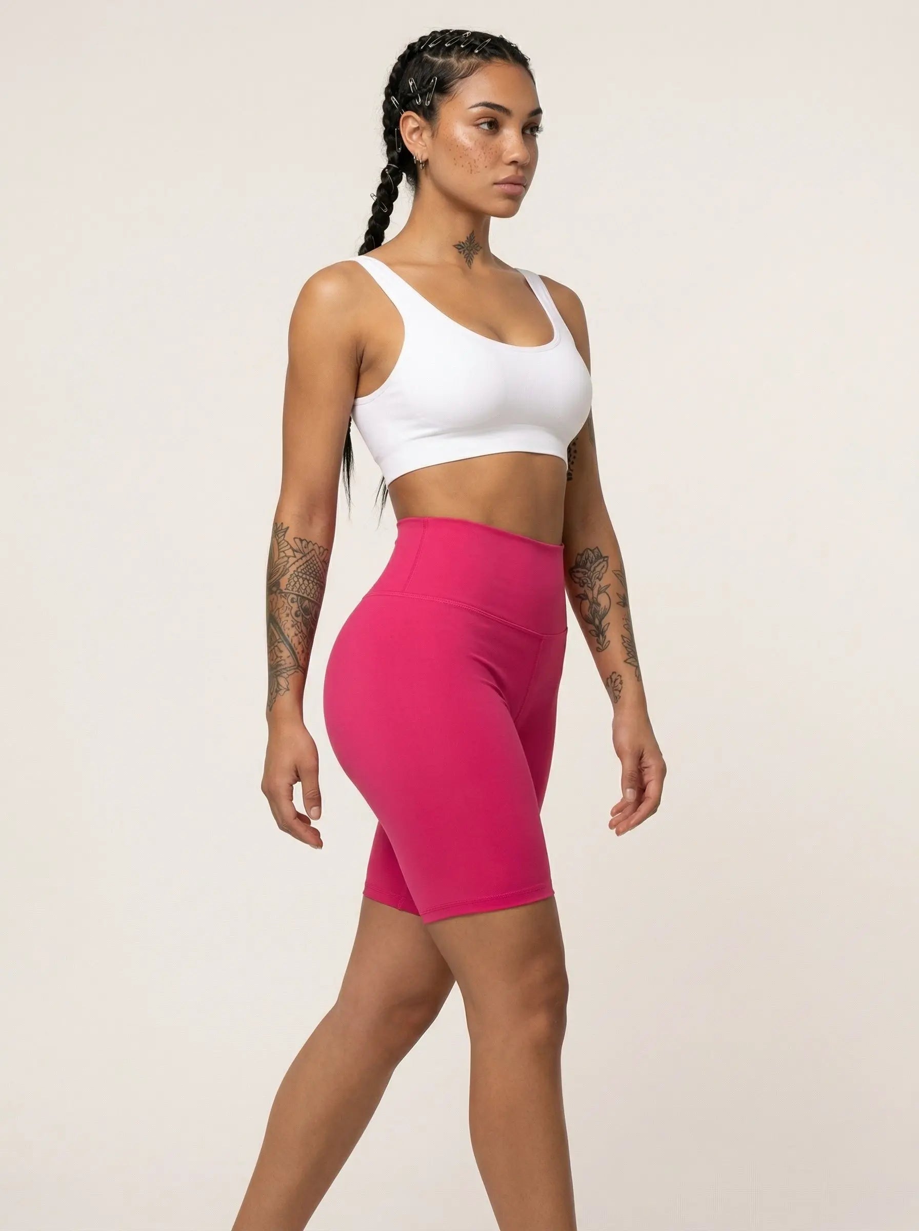 Berry Pink Bike Shorts Street Society