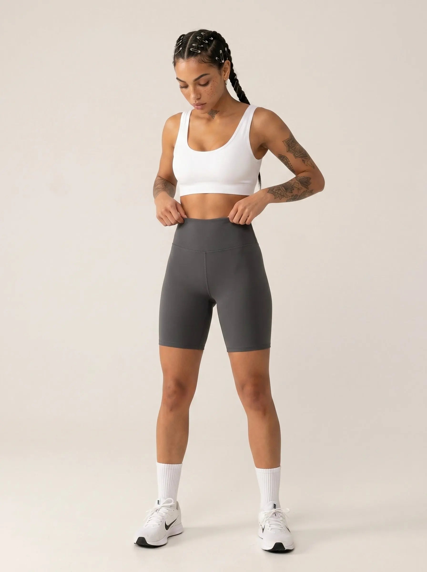 Grey Bike Shorts Street Society