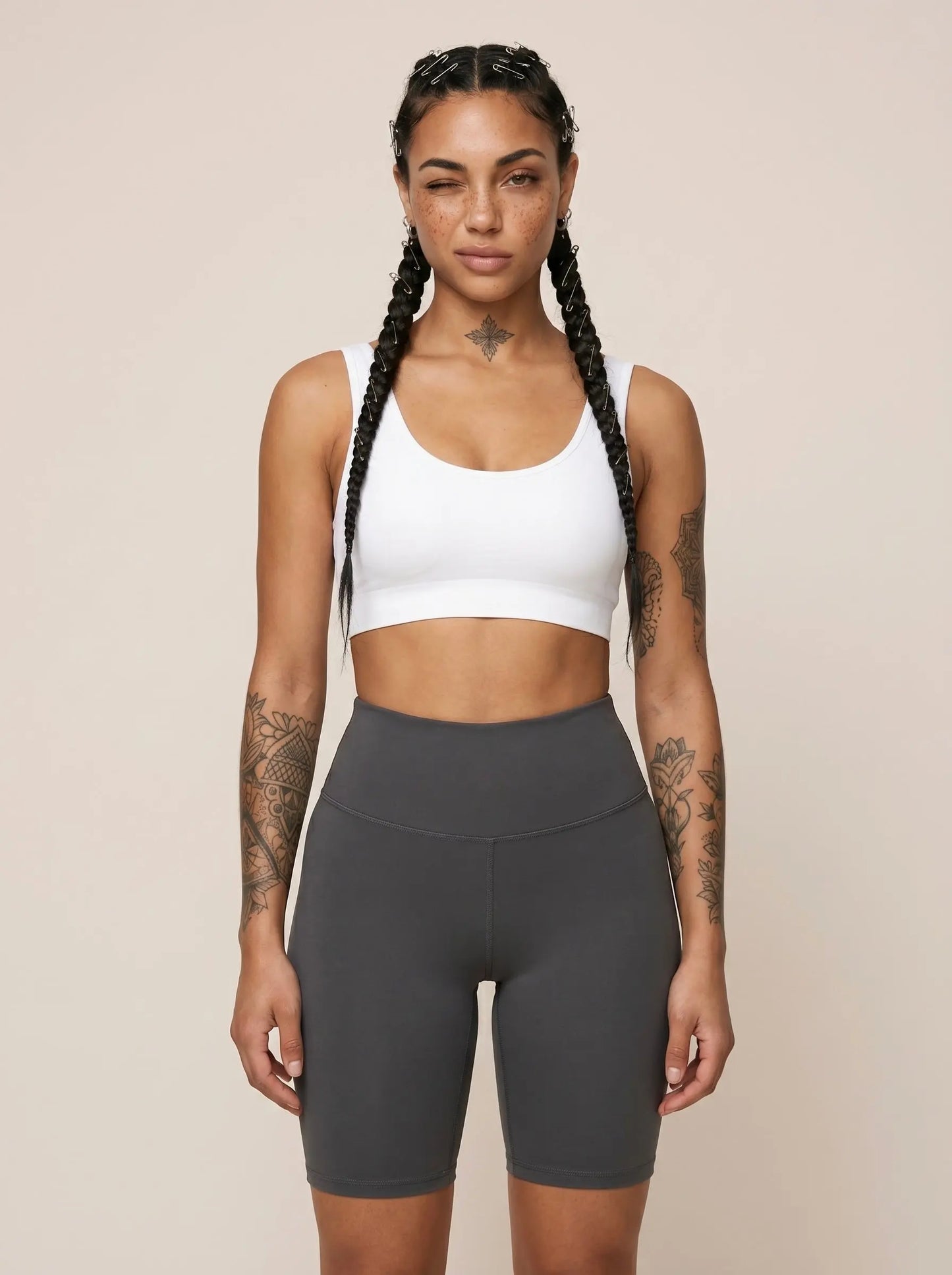 Grey Bike Shorts Street Society