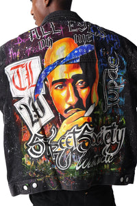 Hand Painted by Artist - TUPAC ALL EYEZ ON ME Street Society