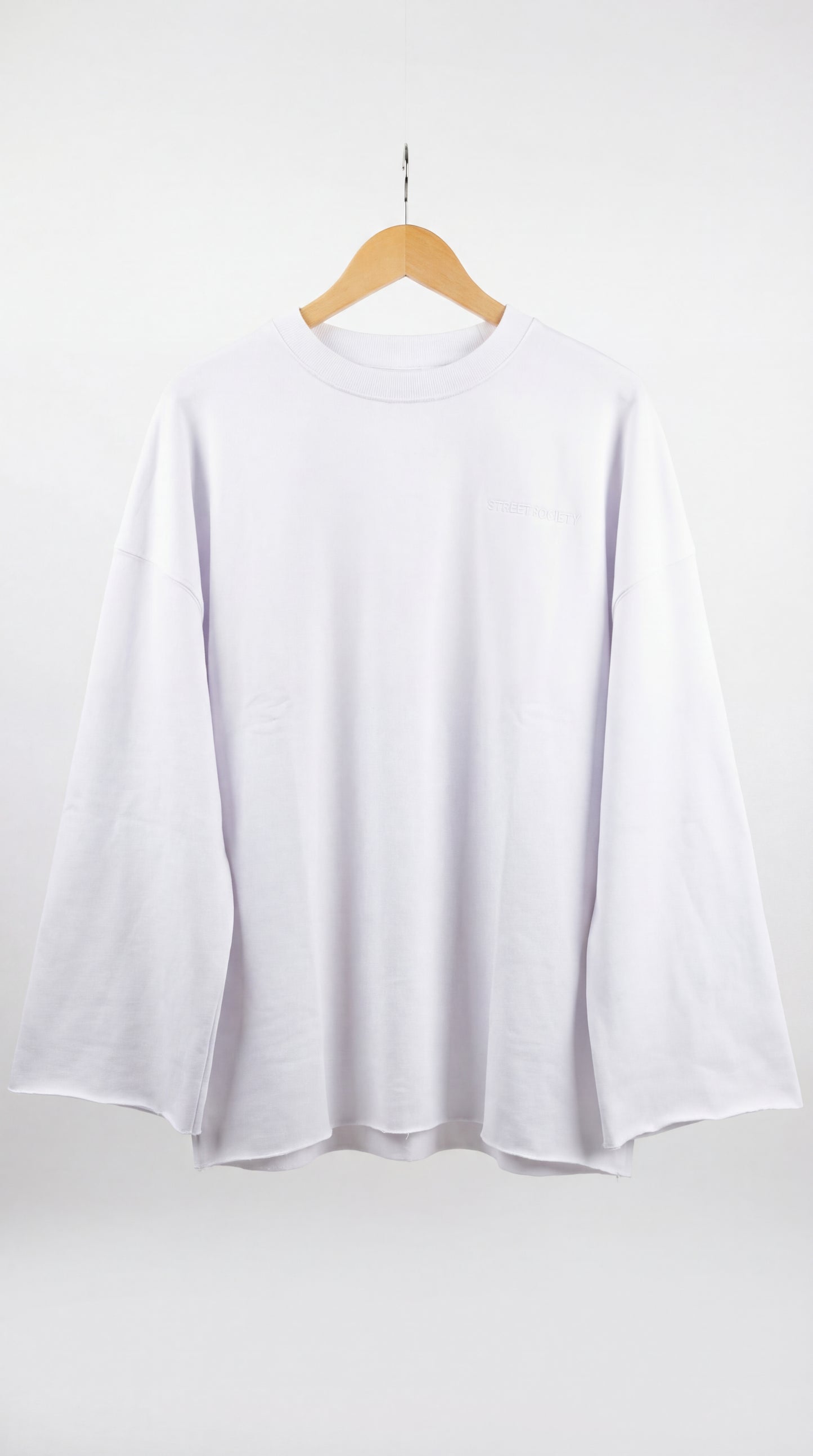 Loose Sleeves - White Hoodie