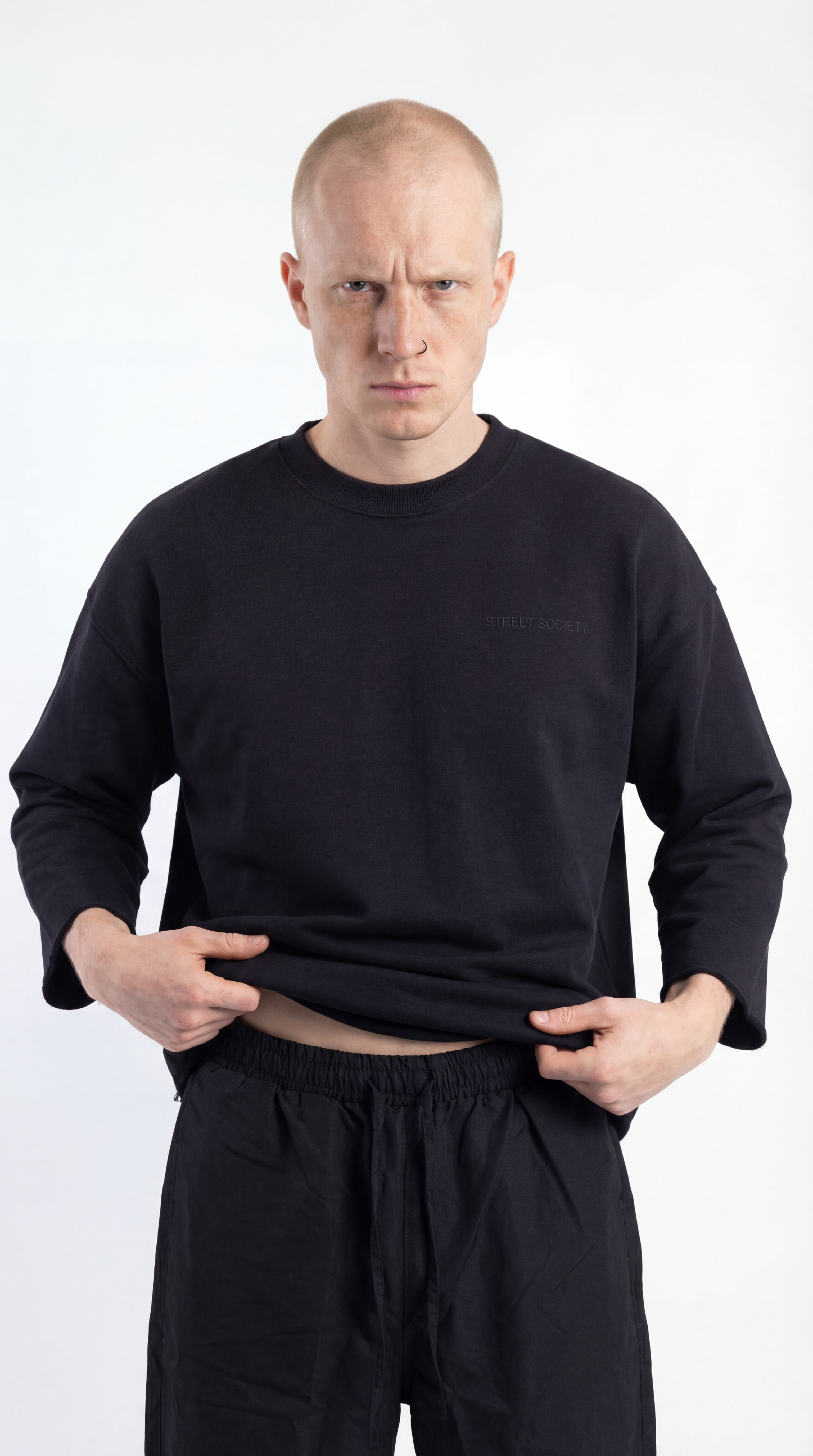 Loose Sleeves - Black Hoodie