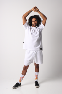 Premium White Cotton Shorts & T-Shirt Set – XL Size (Limited Edition)