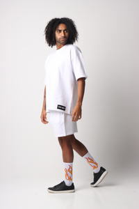 Premium White Cotton Shorts & T-Shirt Set – XL Size (Limited Edition)