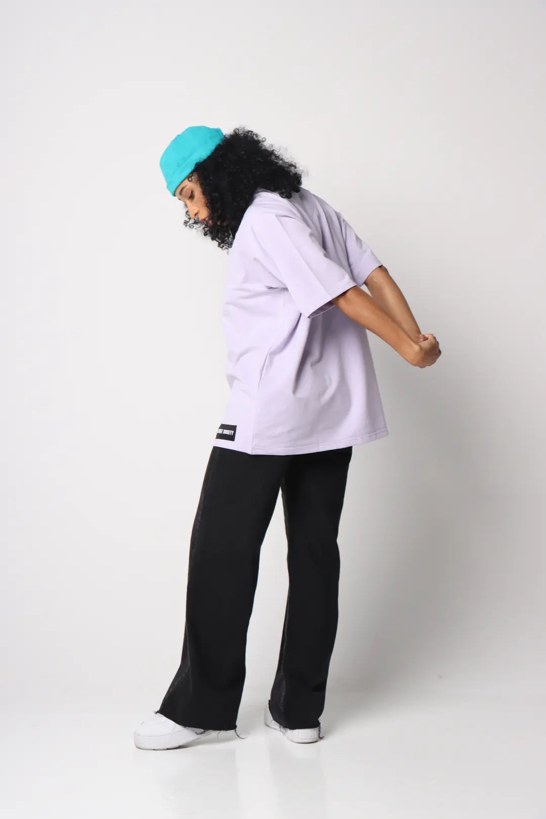 Light Purple T-Shirt & Turquoise Docker Cap - Street Society