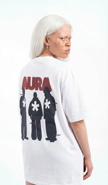 OverSize Fit Unisex Cotton T-shirt "Aura White" - Street Society