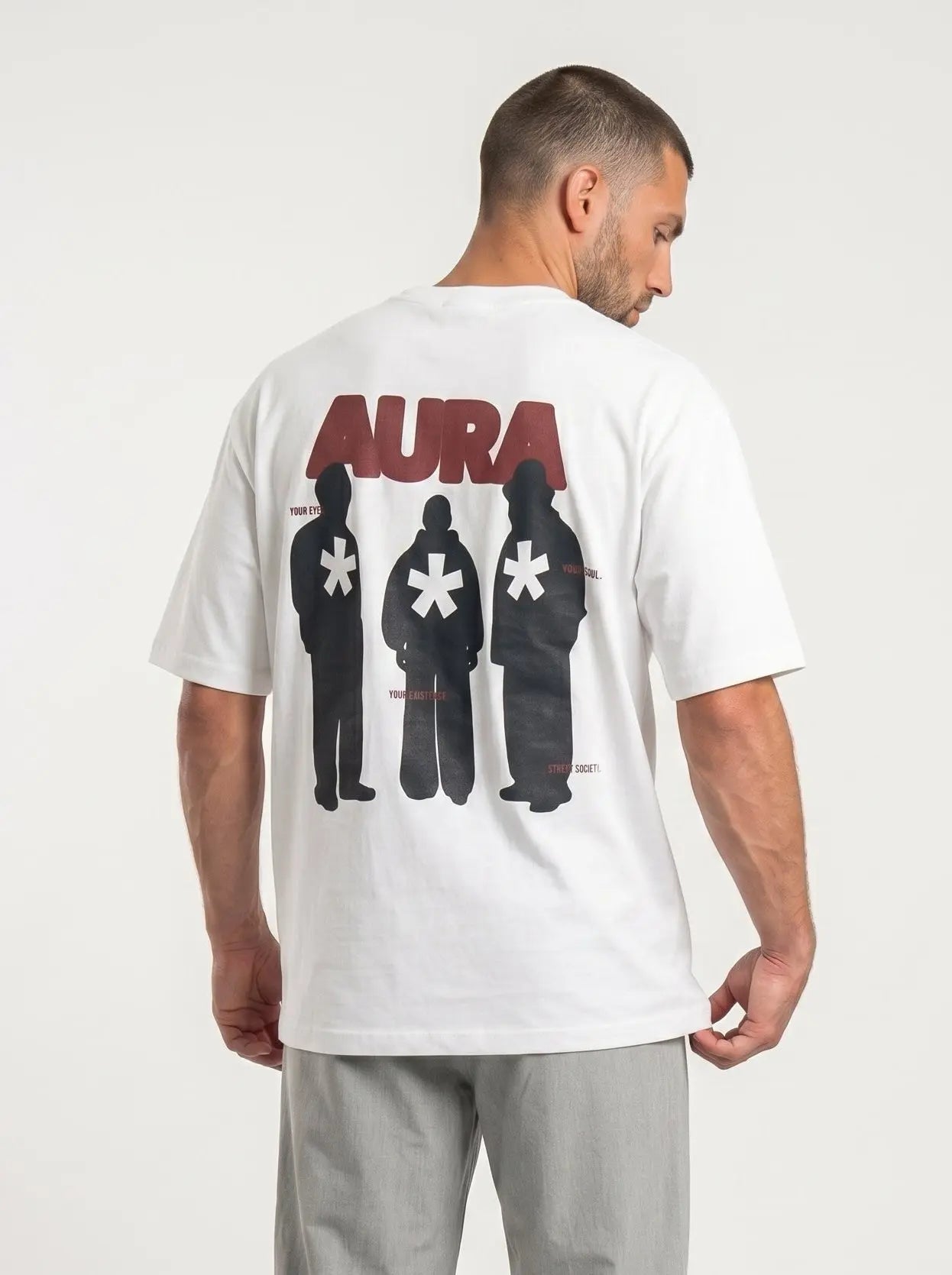 OverSize Fit Unisex Cotton T-shirt "Aura White" Street Society