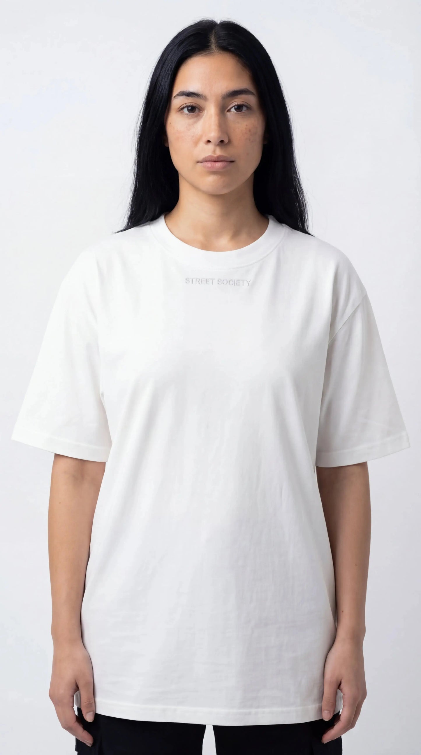 OverSize Fit Unisex Cotton T-shirt "I was Blind White" - Street Society