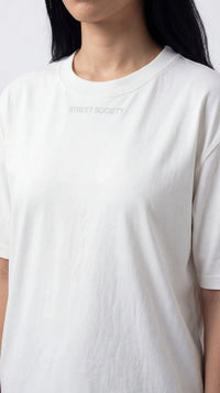 OverSize Fit Unisex Cotton T-shirt "I was Blind White" - Street Society