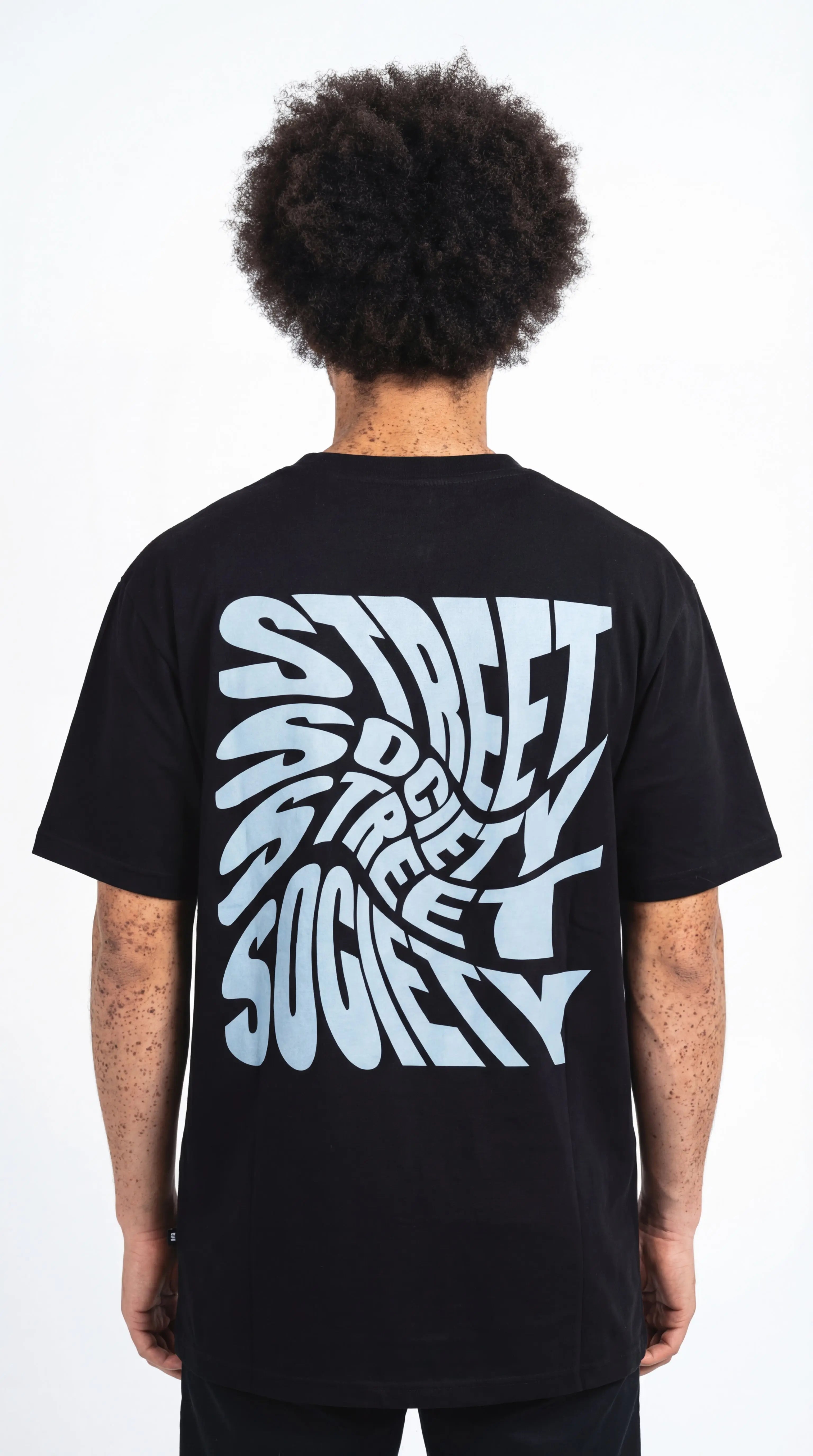 OverSize Fit Unisex Cotton T-shirt "StreetSociety Black" - Street Society
