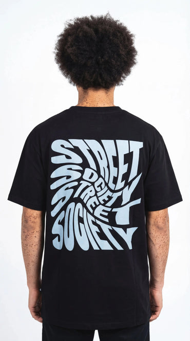 OverSize Fit Unisex Cotton T-shirt "StreetSociety Black" - Street Society
