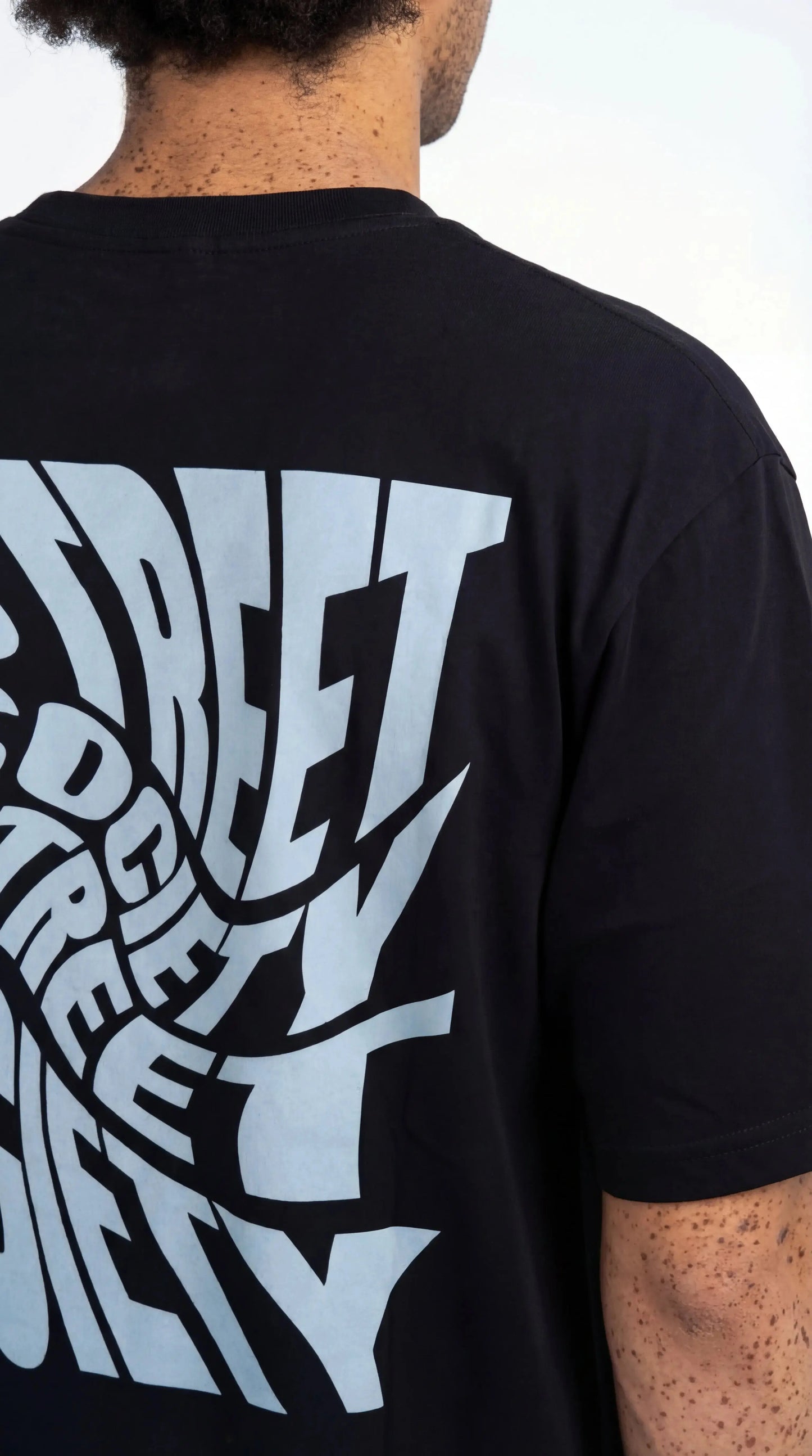 OverSize Fit Unisex Cotton T-shirt "StreetSociety Black" - Street Society