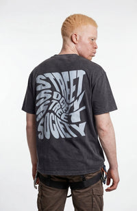 OverSize Fit Unisex Cotton T-shirt "Swirl Charcoal" - Street Society