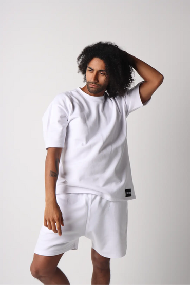 Premium White Cotton Shorts & T-Shirt Set  (Limited Edition) - Street Society