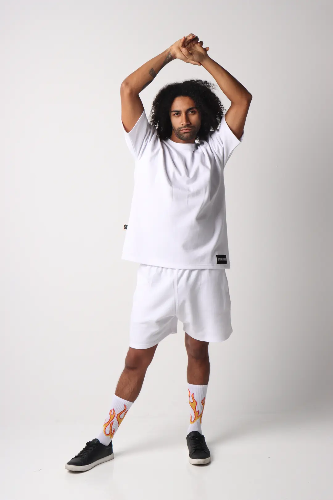 Premium White Cotton Shorts & T-Shirt Set  (Limited Edition) - Street Society